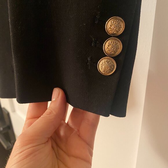 NWT Ever New Milly Military Button Blazer, Black Sz 2 - Picture 7 of 9